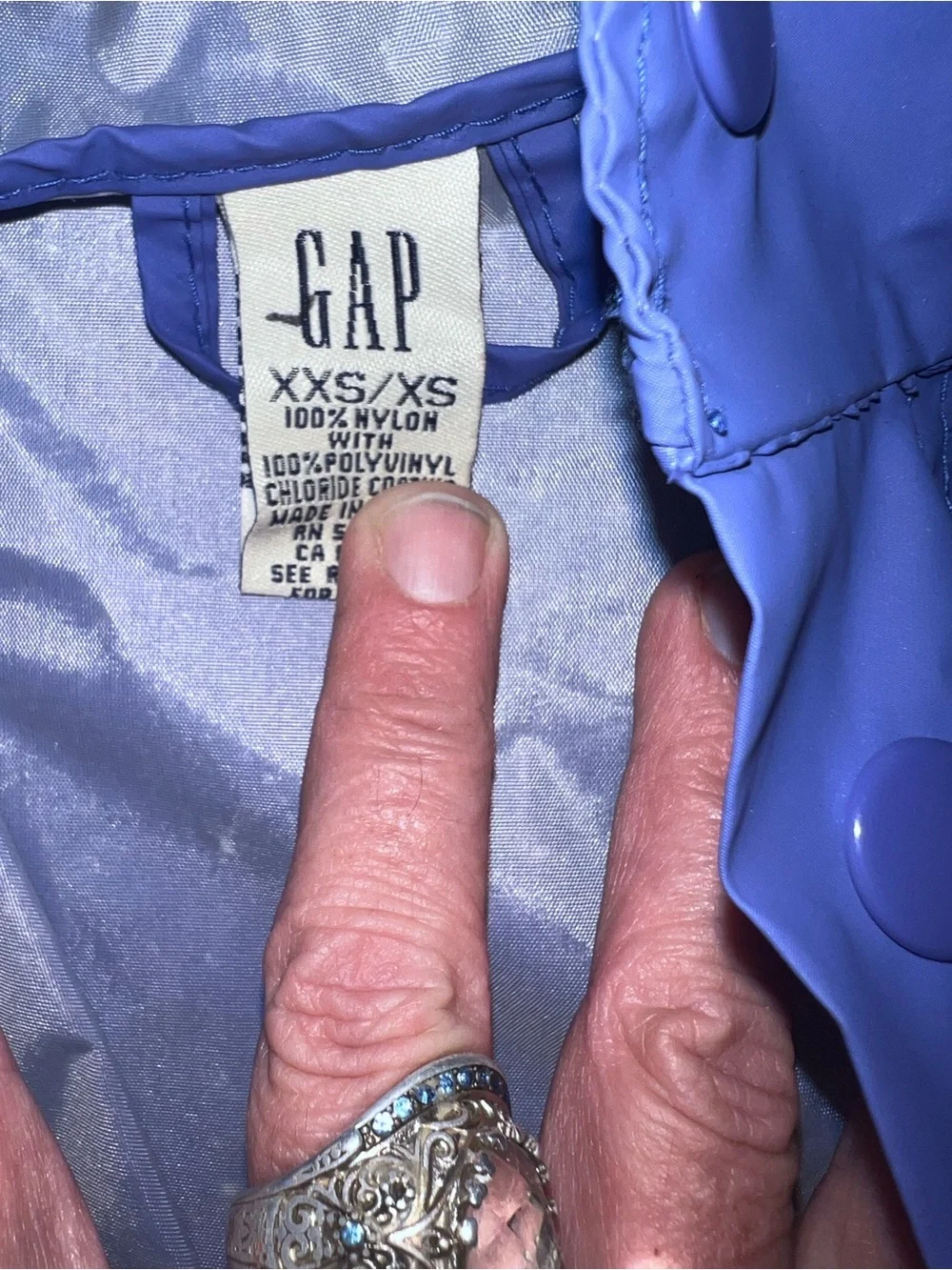 Gap Waterproof Hooded Rain Jacket - Blue